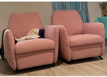 IKEA EKOLSUND Recliner Chairs – Set of 2 – Blush Pink