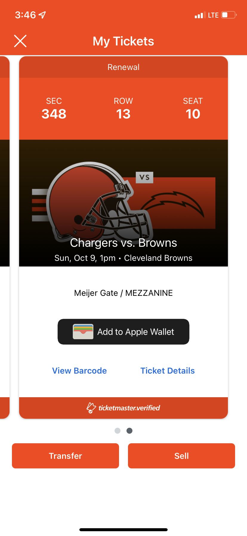 Cleveland Browns Vs Chargers Tickets