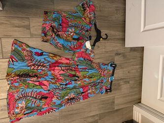 NWT Rachel Roy tropical print matching set