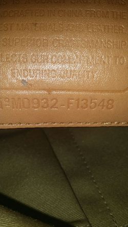 Coach purse authentic numbers