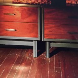 High End Wood Side Tables 