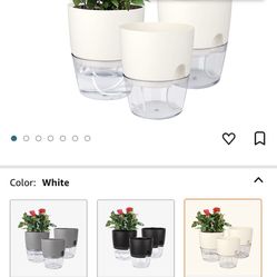 Self Watering Plant Pots Qty3