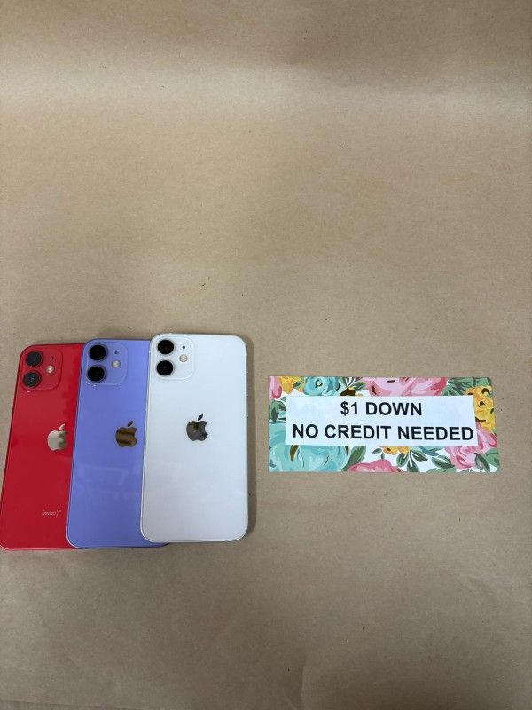 Apple IPhone 12 Mini 5G Unlocked - Only $1 Today Pay The Rest Later!