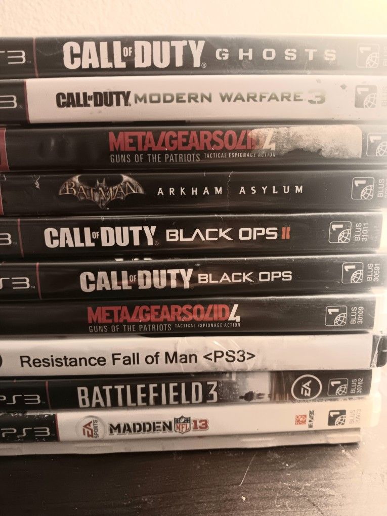 Playstation 3 Games All For $50