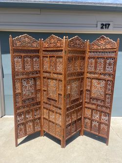 Solid wood decorative screen room divider