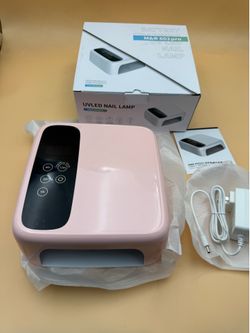 UVLED Nail Lamp M&P 602Pro 72W Rechargeable Gel Polish Dryer with Anti-UV Gloves