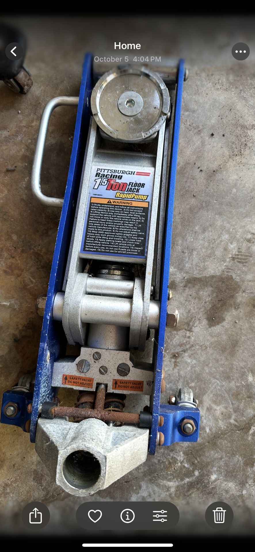 Pittsburgh racing 1.5 Ton Jack