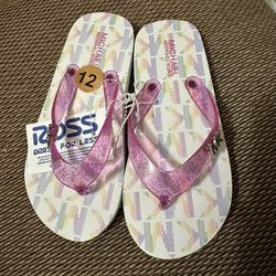 Michael Kors Flip Flops Size 12 Little Girls