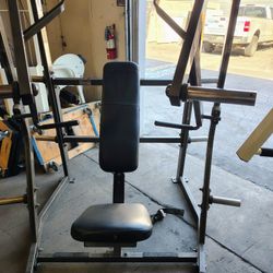 Hammer Strength Plate Loaded Chest Press Exercise Gym Equipment Fitness Workout