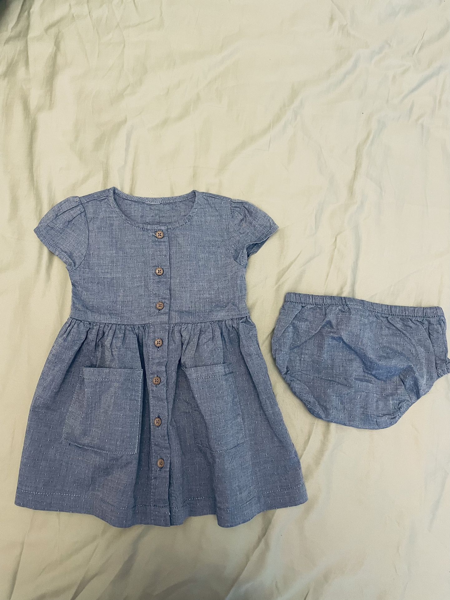 9-12M, Baby Dress With A Diaper Cover