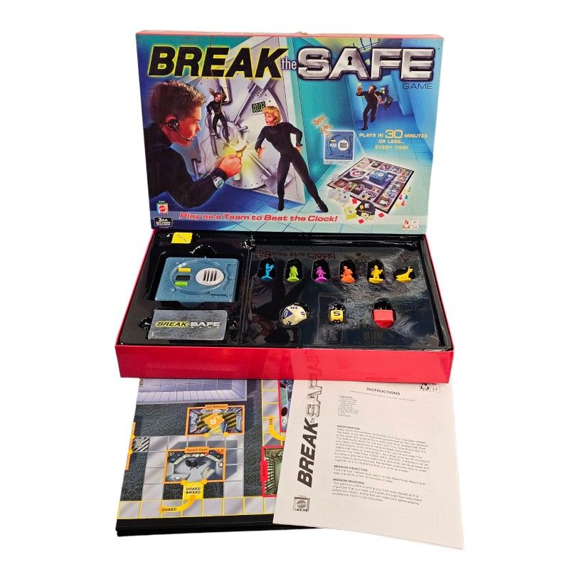 BREAK The SAFE Electronic Board Game 2003 Mattel Appears Unused, Tested