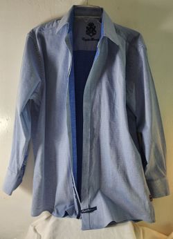English Laundry Blue Button-Down Dress Shirt