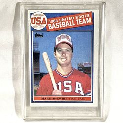 Great Condition, 1985 Mark Mcguire Usa, Baseball Team Member Trading Card. 