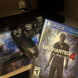 PS4 with Controller and Game