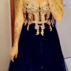 Beautiful black and gold Ball  dress