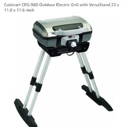 Cuisinart Outdoor Versa Stand Portable Electric Grill 