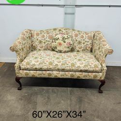Hickory chair, Queen Anne, Camelback Loveseat