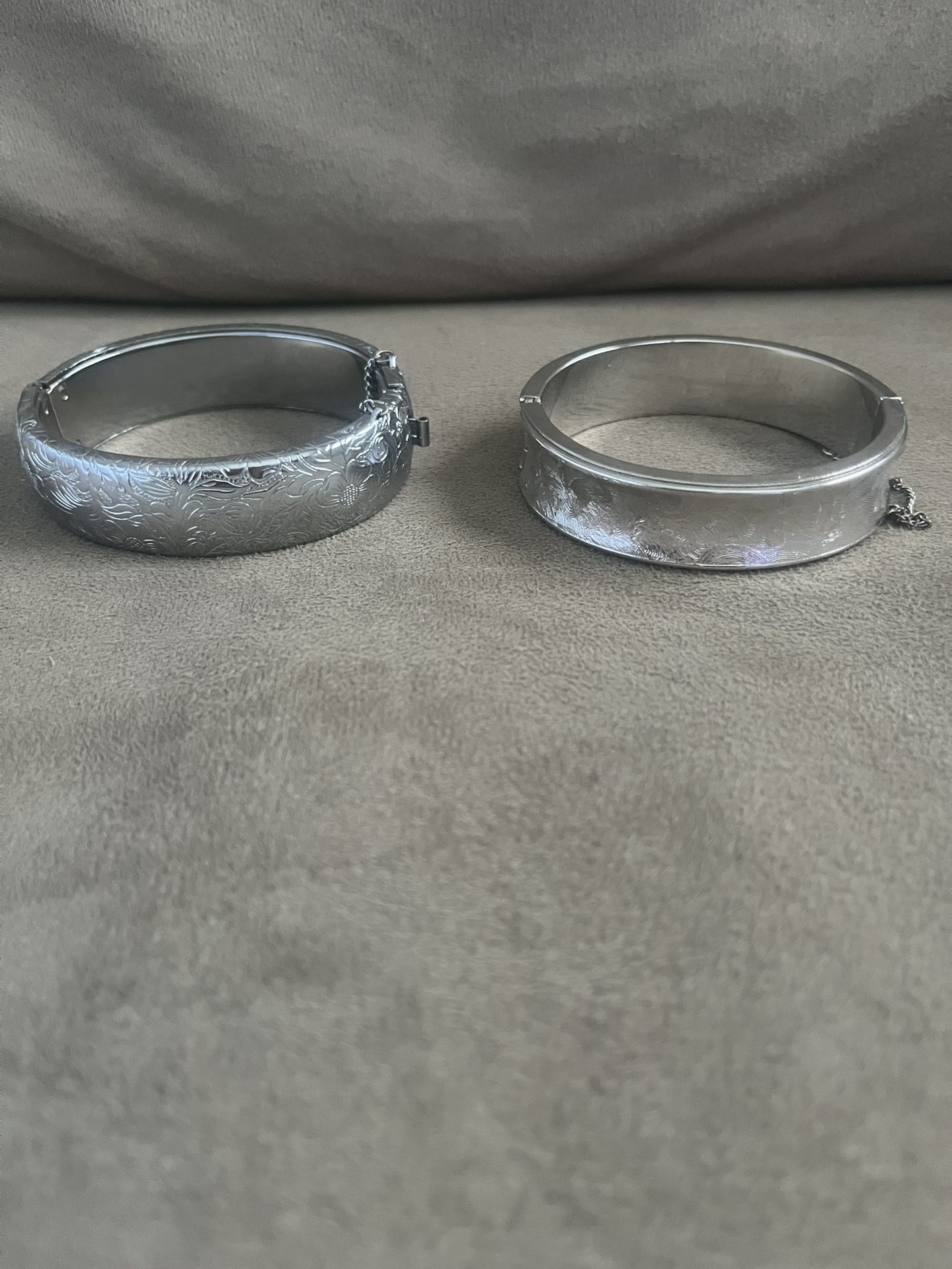 2 Brand New Silver Wrist Bracelets $5 Each - Not Real Silver