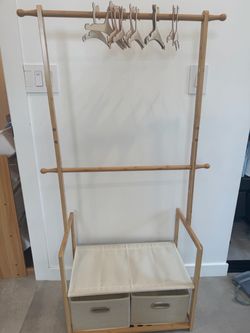 Wooden kids rack