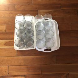 Set of 8 Glass Cup, $1.25 Count, New Condition