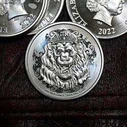 Roaring Lion 1oz .999 Silver Coins - Legal Tender!