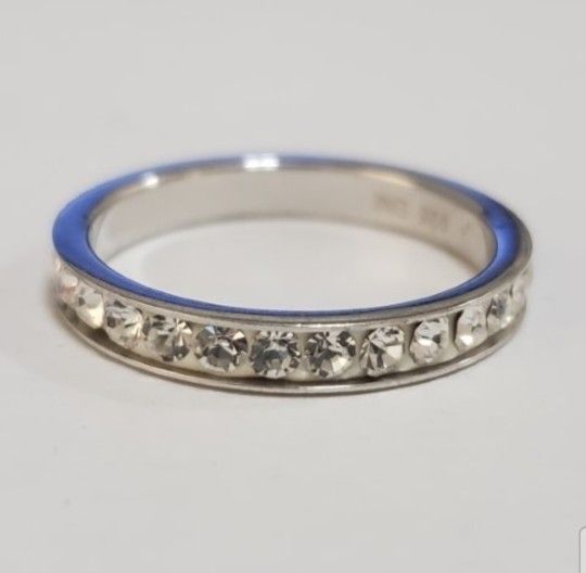 Silver CZ Ring Size 8