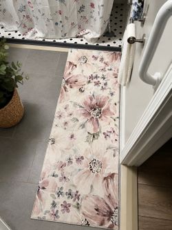 Floral Kitchen or Bathroom Runner Rug – Soft & Beautiful