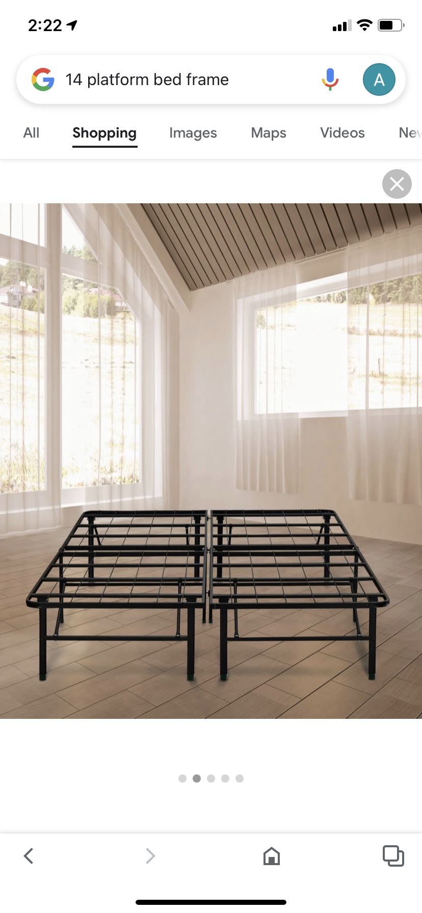 Platform Bed Full New In Box