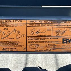 B&W 5th Wheel Hitch Model RVB3700