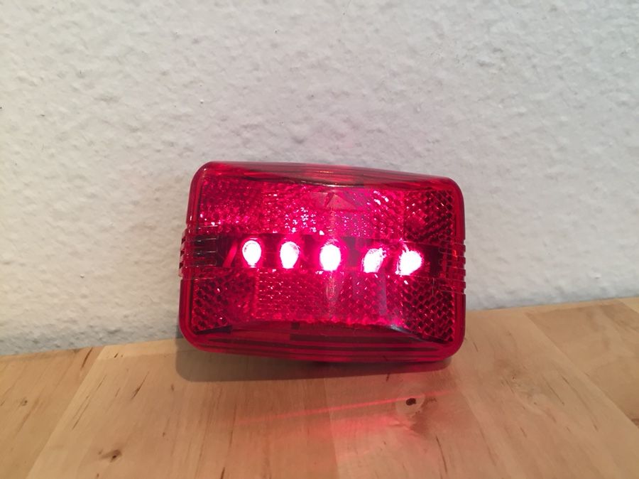 Flashing Bike Light Red VistaLite Brand 3” x 2”