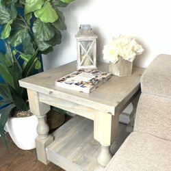 Custom coffee table farmhouse Wood  Modern Rustic Center Oval Set End Table Side Table  Storage Monastery Set Chest  Restoration hardware insp
