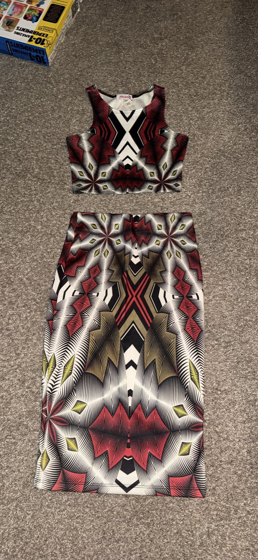 Printed Pencil Skirt Set