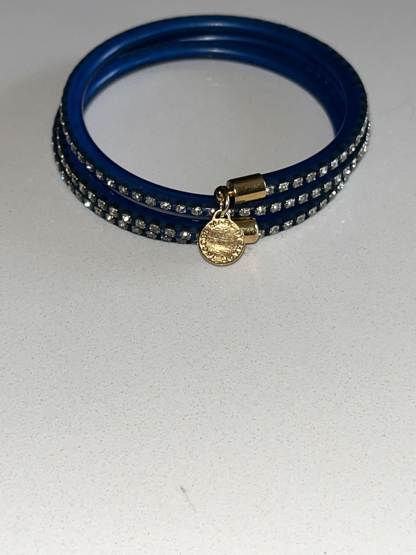 Marc by Marc Jacobs Rhinestone Wrap Bracelet – Navy & Gold (Used