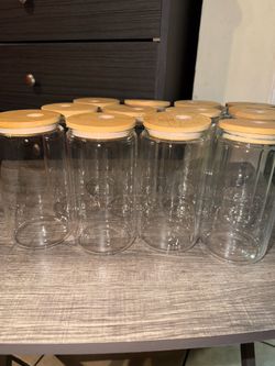 bamboo glass cups 16oz