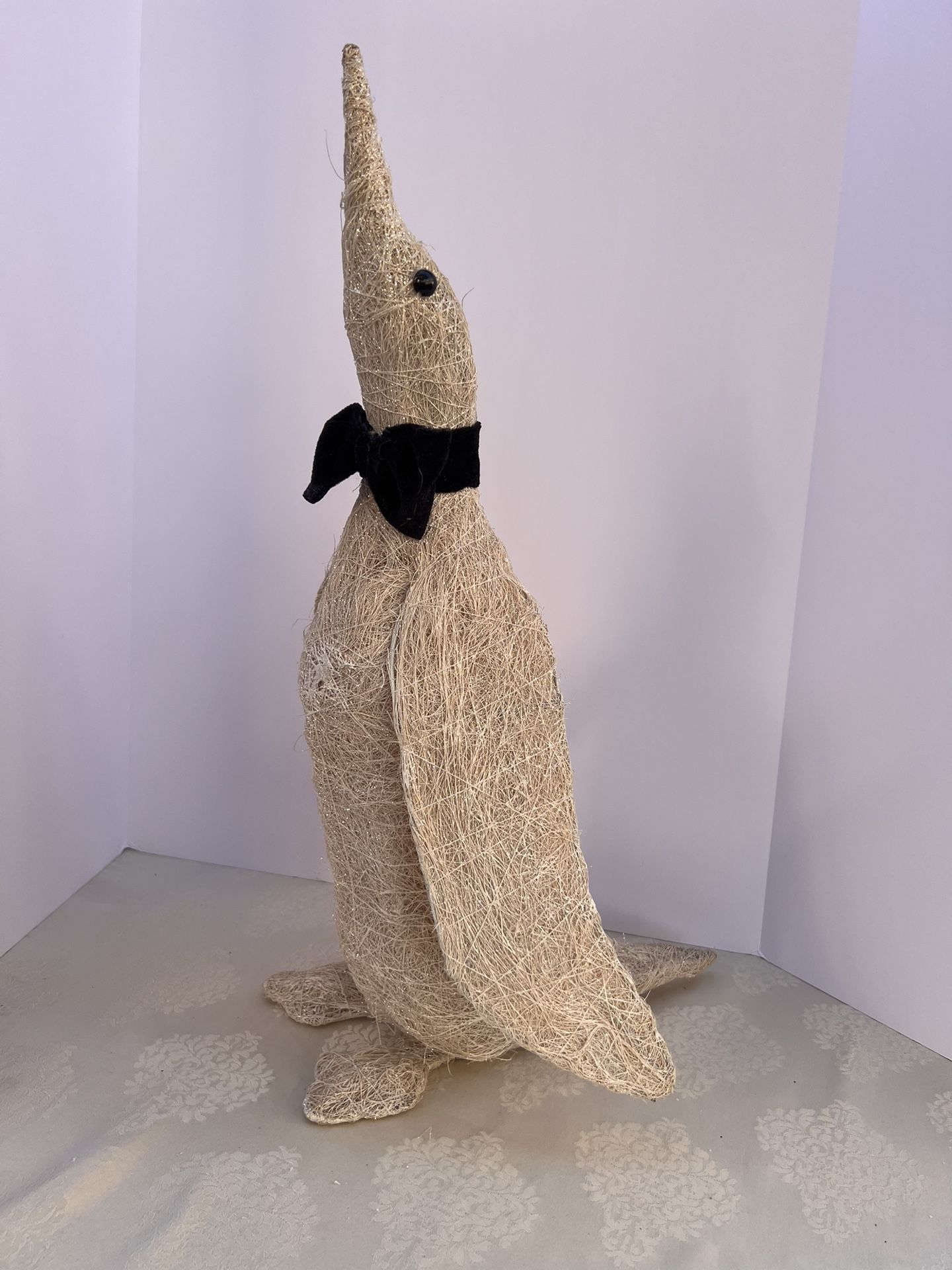 Holiday Decor : Cute Shimmery Penguin Sculpture