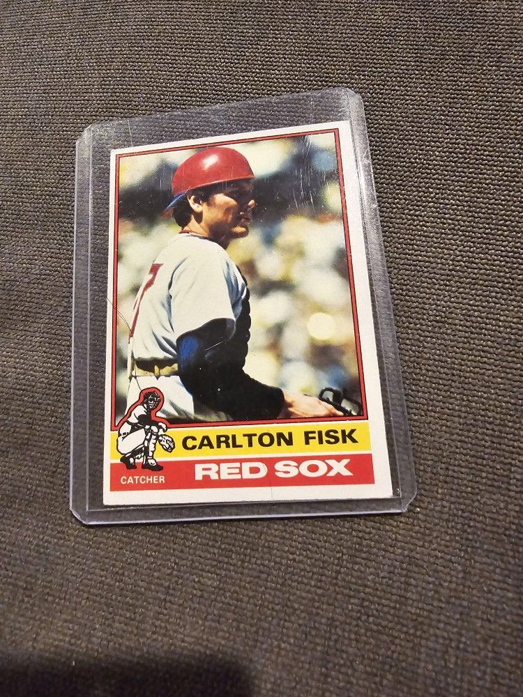 1976 Topps CARLTON FISK #365 Baseball Card Boston Red Sox