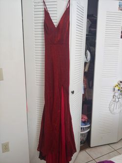 Sparkling Burgundy/ Red Gown Dress- Size Small