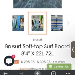 Brusurf Cage3 Soft Top Surfboard! 