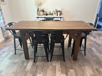 Solid wood custom table & chairs