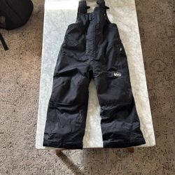 REI Kids Snow Bib Pants Adjustable Black 3T