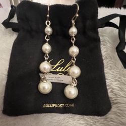 Lulu Frost Pearl Dangling Earrings