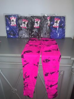 NEW Women's Tie-Dye Leggings – Pink, Blue, Gray, Black – S/M & L/XL - $5 EACH