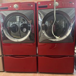 Kenmore Elite Washer And Electric Dryer W/pedestal Used 