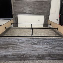 Smoked grey Queen Bed Set LIKE NEW!