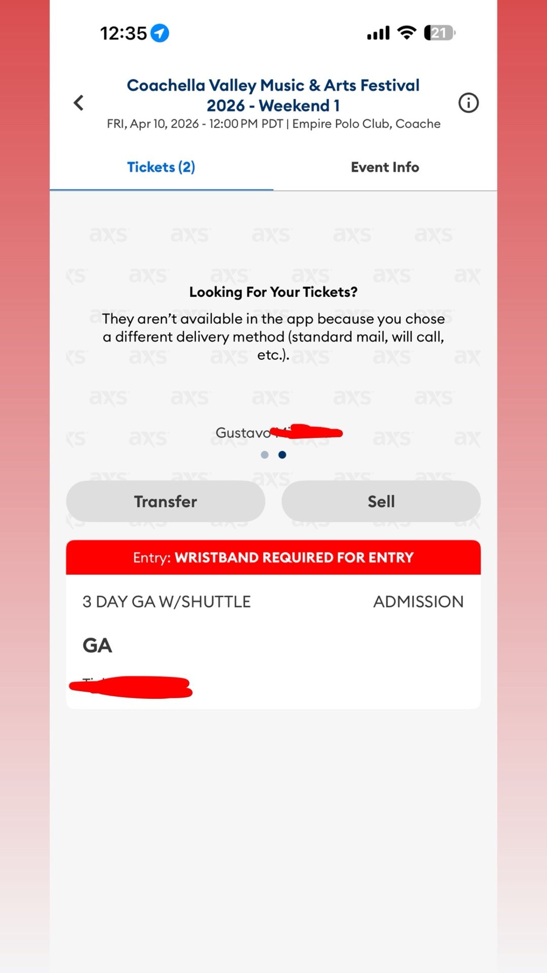 2 Coachella Wk 1 2025 W/shuttle