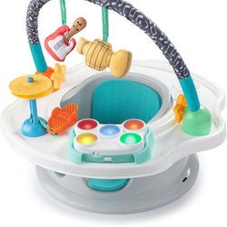 Infantino Music & Lights 3-In-1 Discovery Seat And Booster - Convertible, Infant Activity And Feeding Seat With Electronic Piano For Sensory Explorati