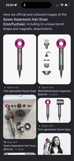 Dyson Supersonic Hair Dryer – Fuchsia/Nickel – New in Box