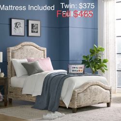 Twin New Bed With Orthopedic Supreme Mattress Included 