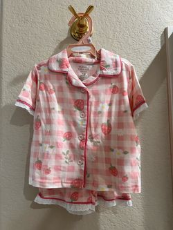 Girls strawberry Pjs size 12m
