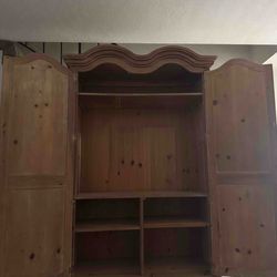 Large Solid Wood Armoire / Entertainment Center - $250 OBO